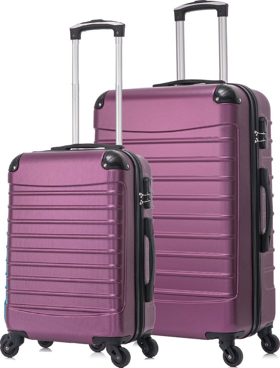 Stylish 2-piece hardshell spinner suitcase set, perfect durable travelgear for secure and easy airport navigation.