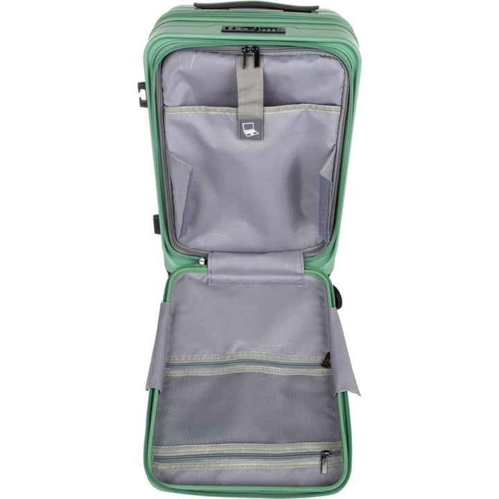 Effortless travel with this hardshell luggage set, spinner wheels & TSA lock included.