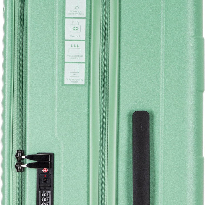Durable hardshell travel bags, an expandable set ready for your next big journey.