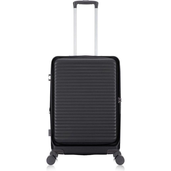 Sleek hardshell luggage set with spinner wheels and TSA lock for secure, agile travel.