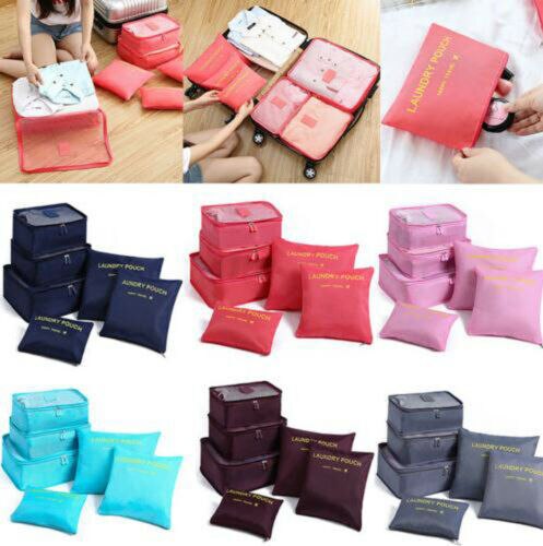 Unisex suitcase organizer set, perfect for space-saving packing.
