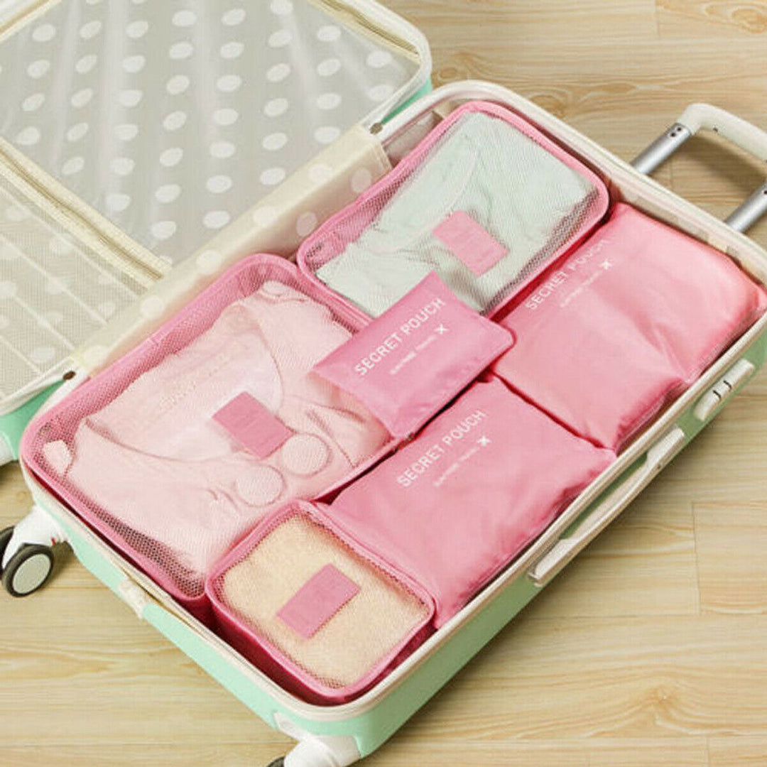 2-piece travel organizer set, unisex design for any traveler.
