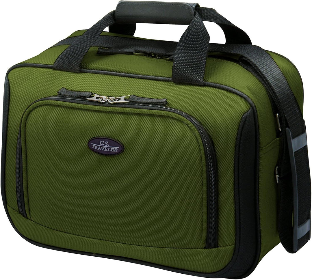Versatile unisex 2-piece softside carry-on luggage set, expandable rolling bag & convenient travel tote.