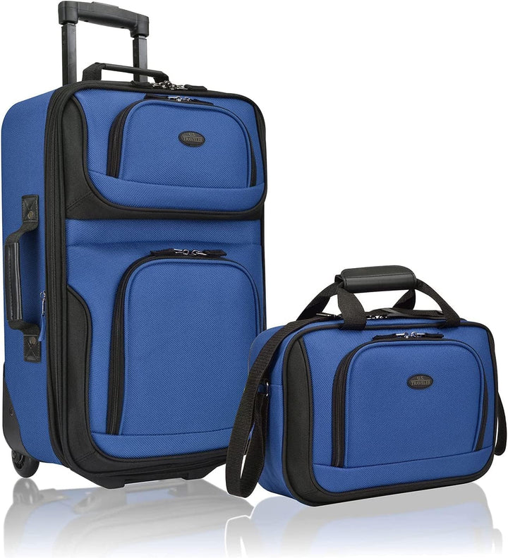 Convenient 2-piece unisex carry-on set. Softside expandable luggage on skate wheels plus a handy tote.