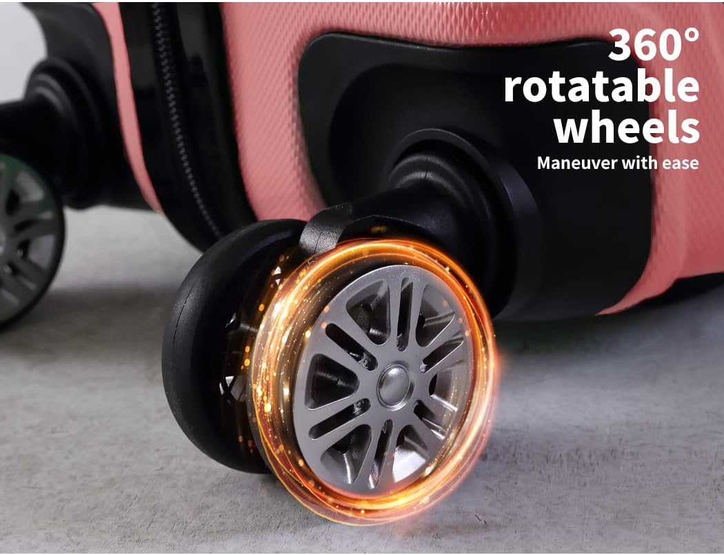 Sleek Rosemont hard shell carry-on, 20-inch, with spinner wheels & a robust lock for stylish and secure unisex travel.