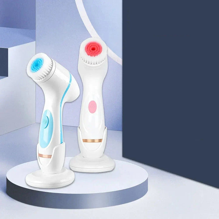 Anti-aging facial spa system. Rechargeable sonic beauty tool for invigorating facial massage and skin rejuvenation.