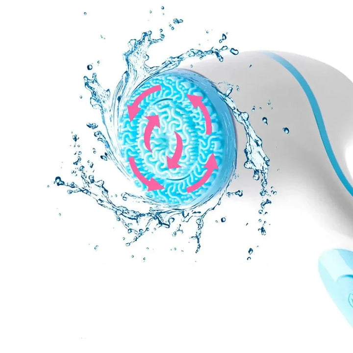 Waterproof, rechargeable sonic facial cleansing device for home spa. Ideal for daily skincare & deep cleansing.