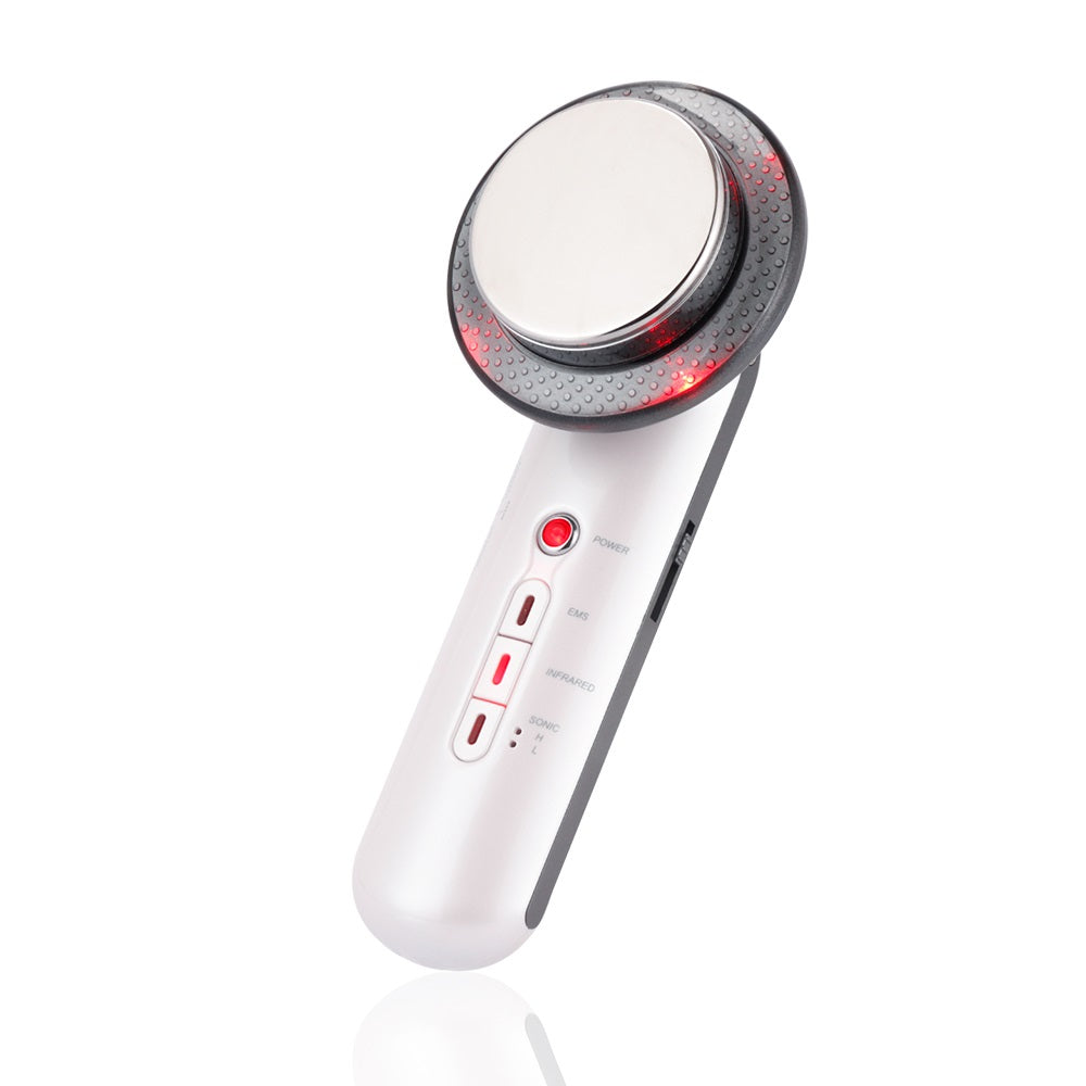 Unisex 3-in-1 ultrasonic EMS body massager for toning, skin care, and muscle relaxation at home.