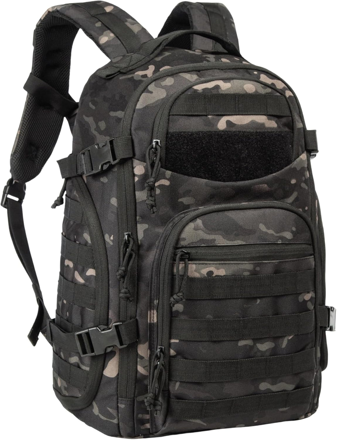 Unisex 35L tactical outdoor backpack with Molle system & laptop storage for hiking & travel.