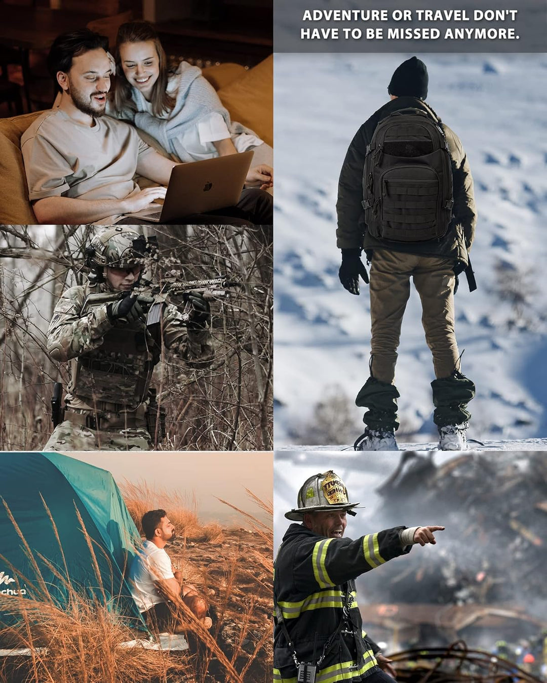 Unisex 35L tactical backpack with Molle & laptop storage. Ideal rugged outdoor gear for adventure.