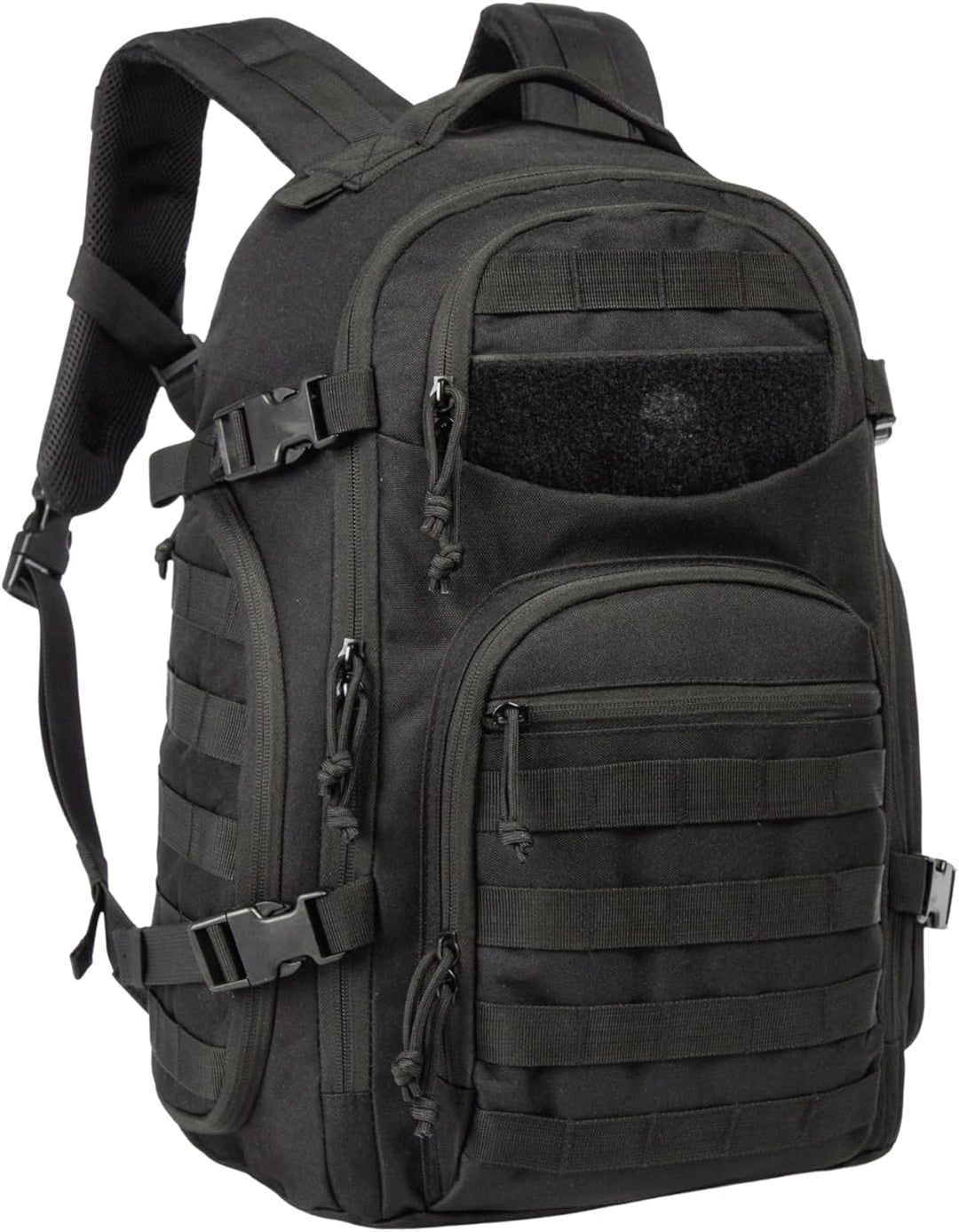 Spacious 35L tactical travel backpack with Molle webbing and padded laptop compartment for gear.