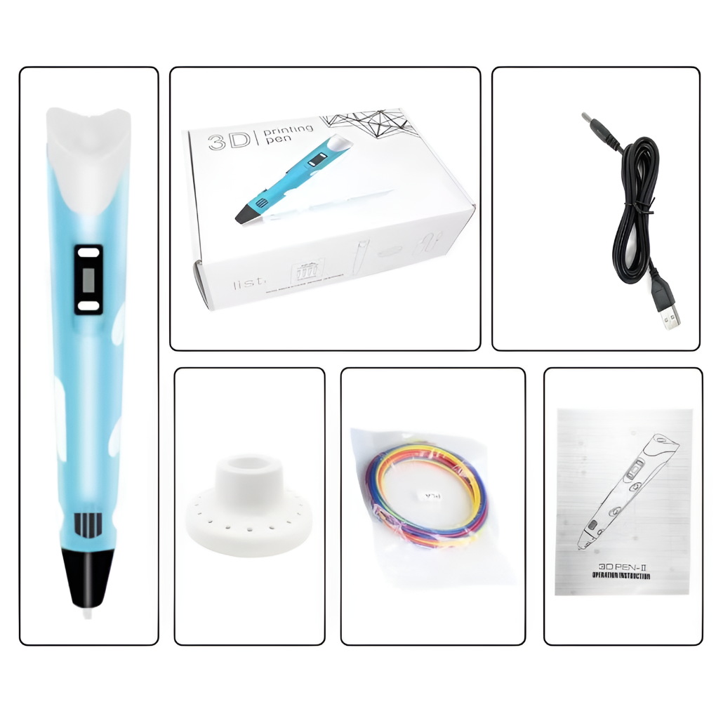 Unisex 3D drawing pen, USB powered with adjustable speed for creative art & crafting projects.