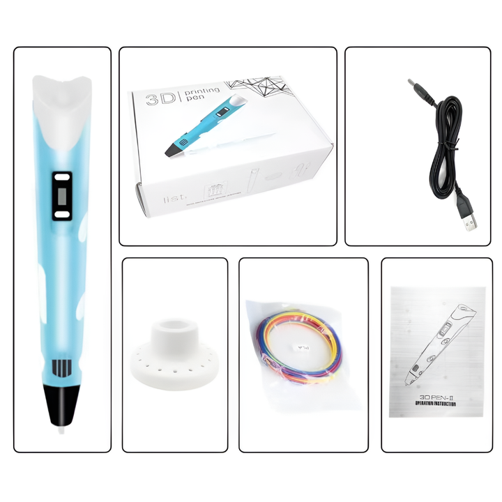 Unisex 3D drawing pen, USB powered with adjustable speed for creative art & crafting projects.