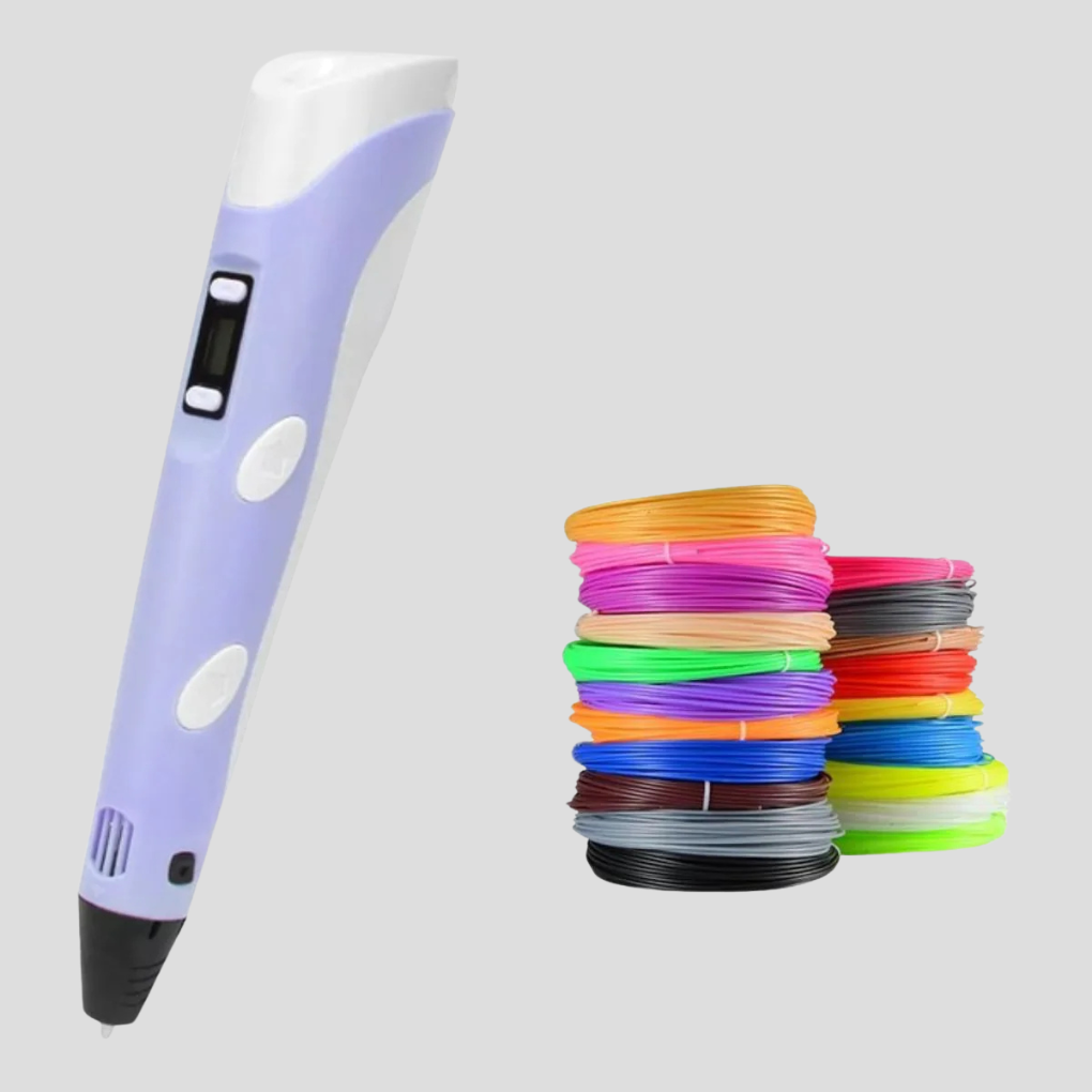 USB-powered 3D filament pen with adjustable speed control for precision drawing and crafting.