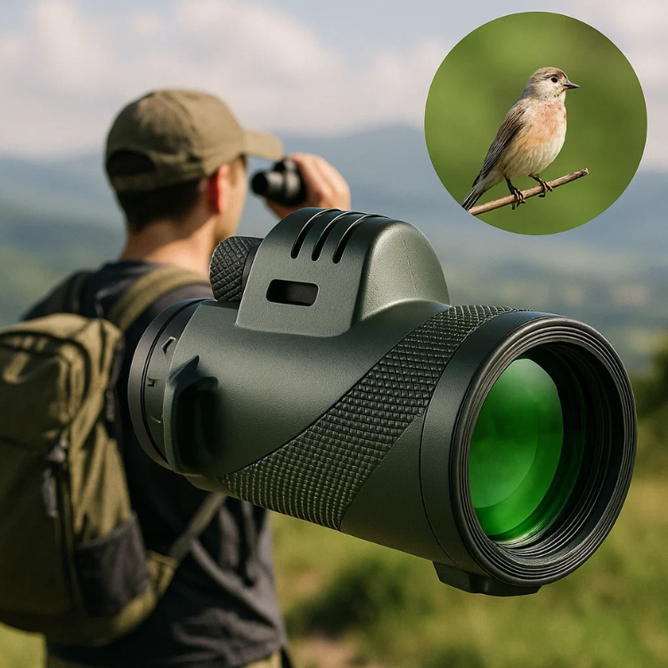 Unisex 45x ultra-zoom monocular, compact & lightweight for hiking & outdoor adventures.