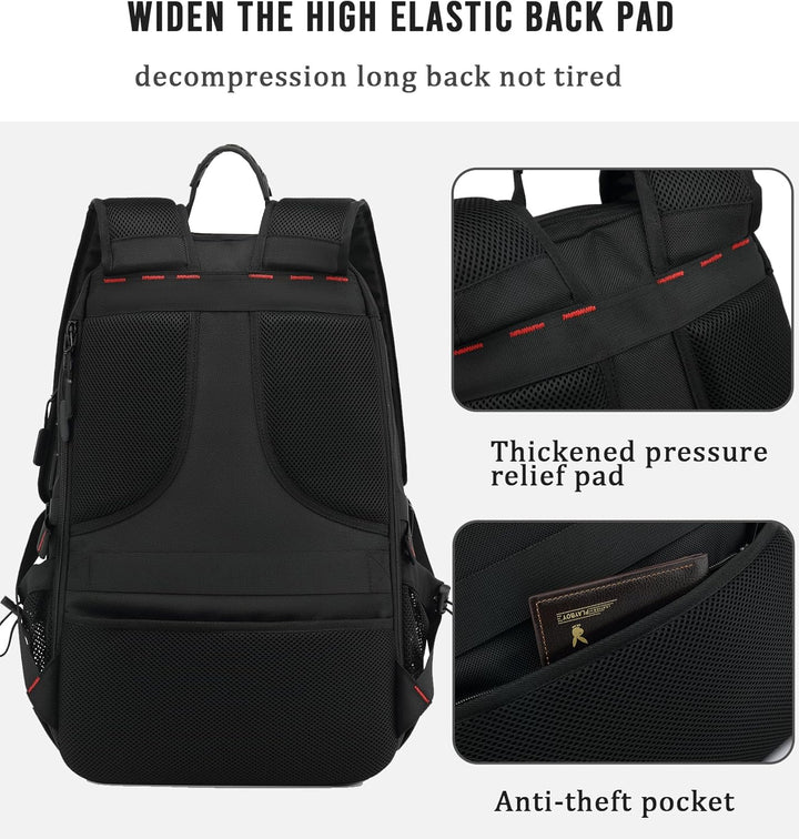 Versatile 60L travel backpack for men & women, featuring a waterproof design, shoe compartment, and USB charging functionality.