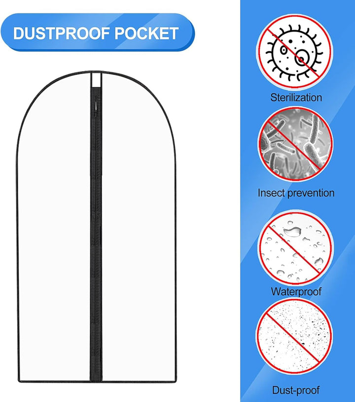 Travel garment bag: 71-inch extra-long with handles, perfect for transporting gowns & formal wear.