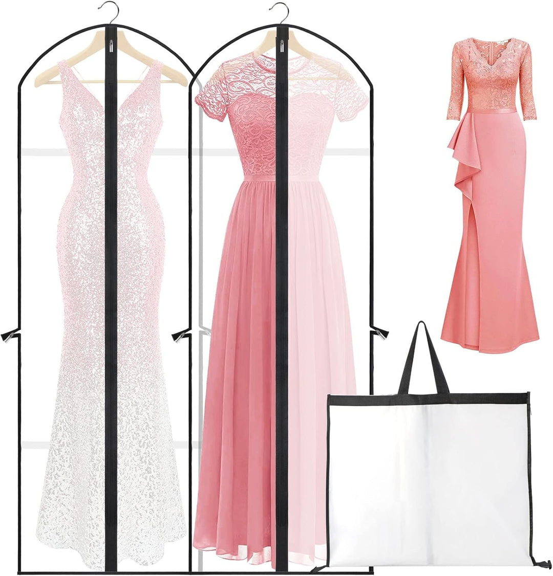 Unisex protective garment bag, 71-inch, for long dresses, suits, & formal attire. Great for travel.