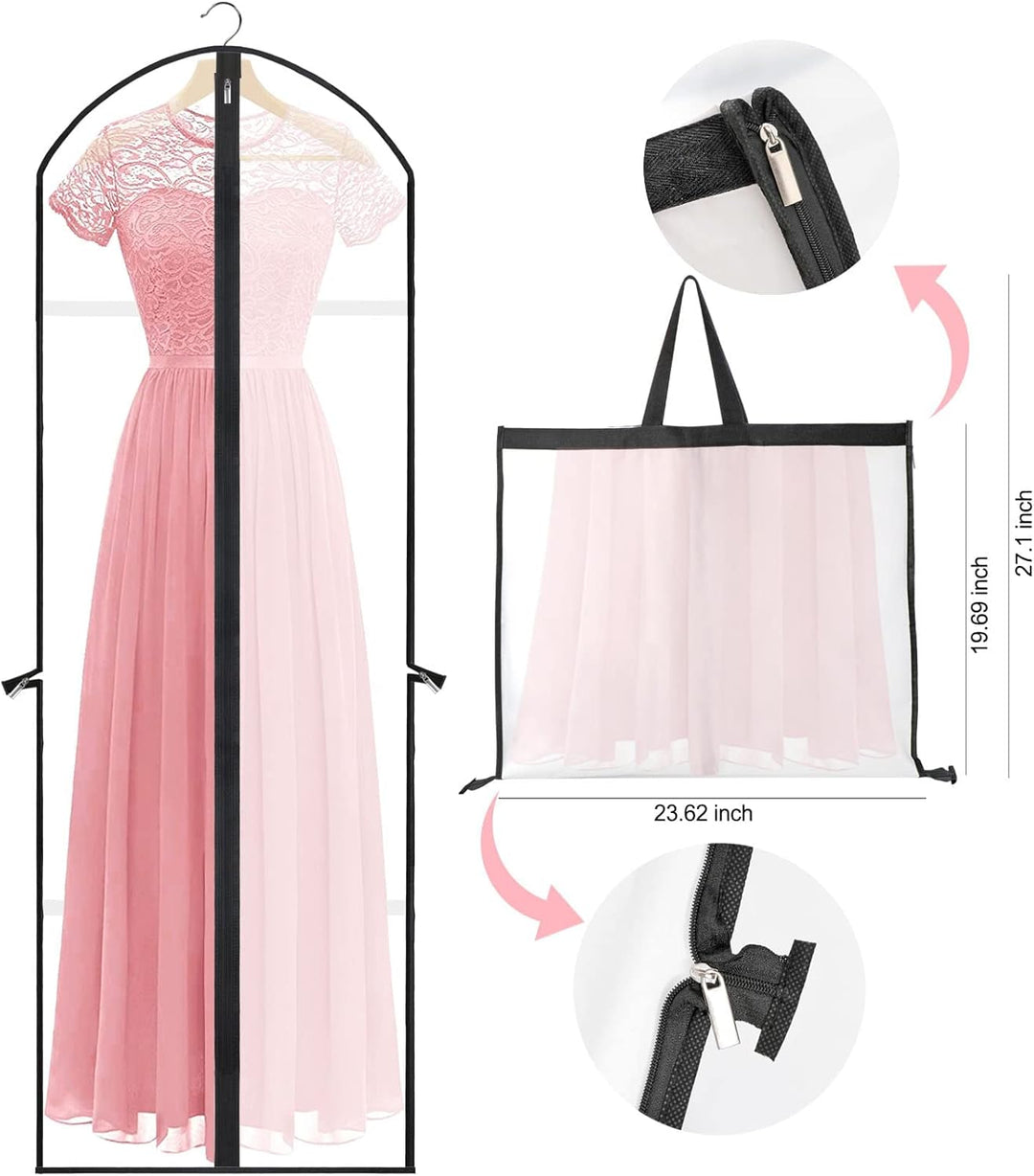 180cm gown protector & travel bag for wedding dresses, long dresses, and suits. Easy to carry.