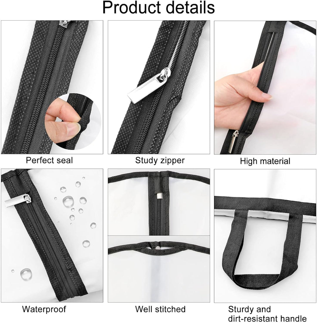 Unisex extra-long garment bag (71-inch) for formal wear, keeping suits & gowns wrinkle-free.