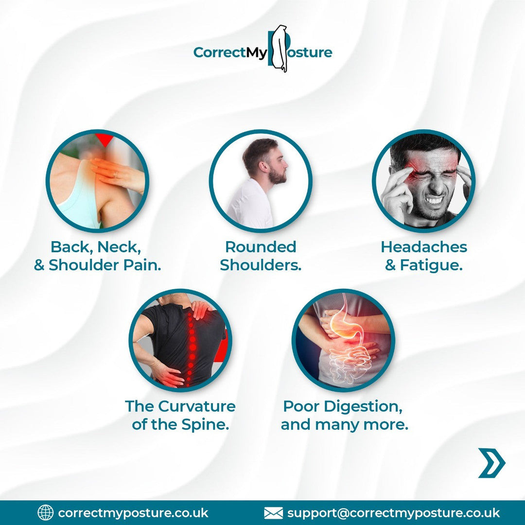 "Unisex adjustable back brace posture corrector, sleek black neoprene, ideal for men and women, promotes better posture."