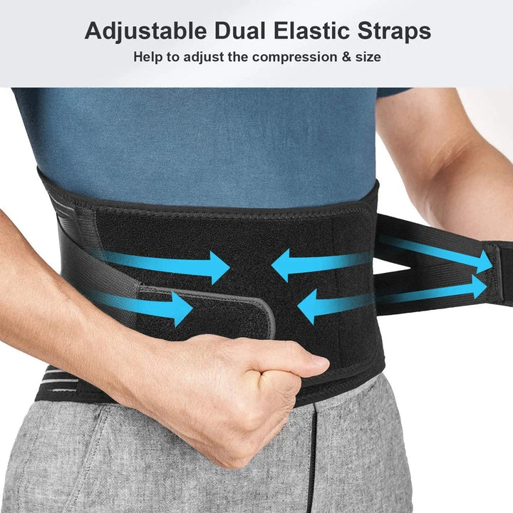 Relieve back pain with this unisex adjustable posture corrector belt. Ergonomic waist support for daily comfort.