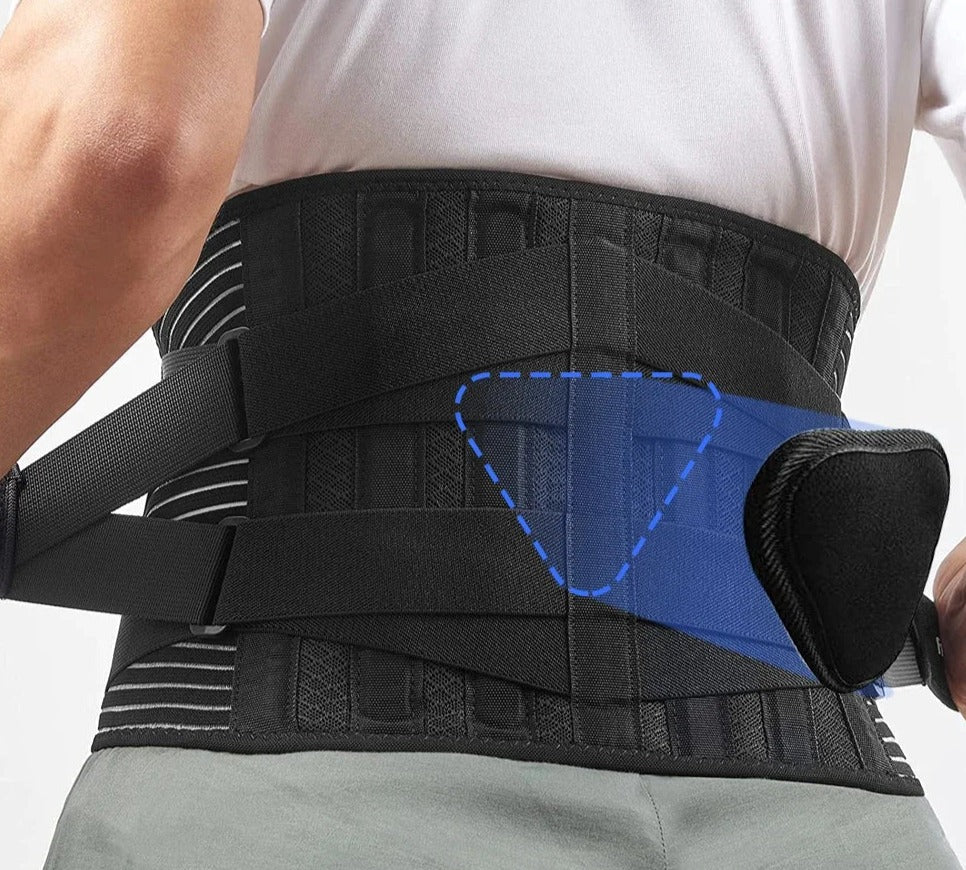 Strong adjustable back support belt for posture correction. Unisex waist support for daily comfort & back pain relief.