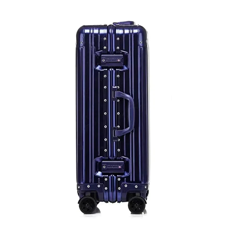 Durable unisex aluminum magnesium luggage. Professional hardshell suitcase, perfect for business travel.