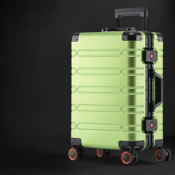Durable aluminum-magnesium hardshell luggage, offering security & protection for all your travel essentials.