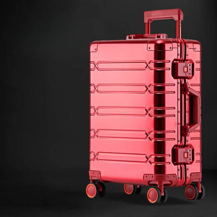 Professional aluminum-magnesium hardshell business suitcase, ideal for executive travel & durable protection.