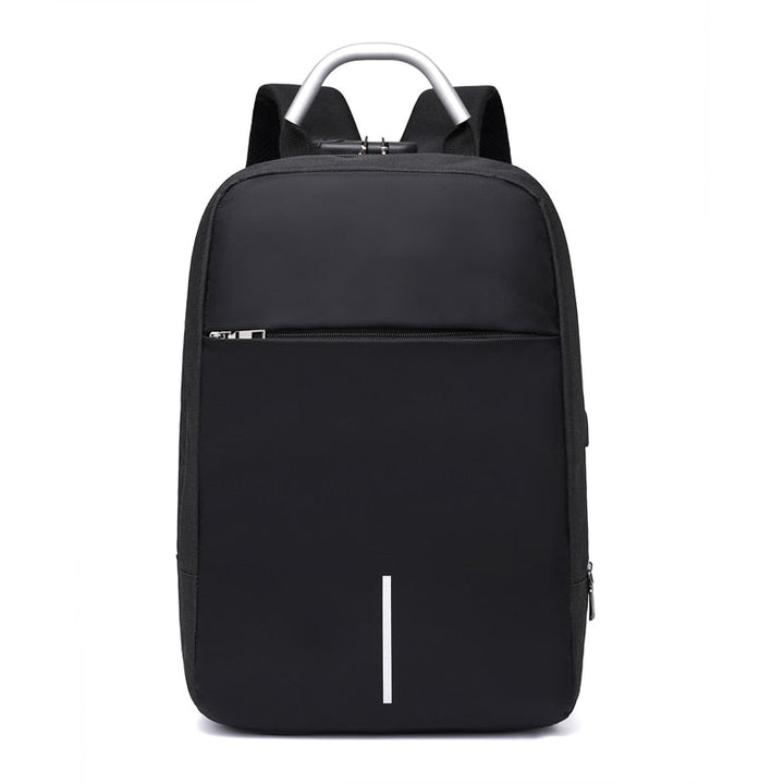 Versatile anti-theft travel & commuter backpack, water-resistant, featuring a practical USB charging port.