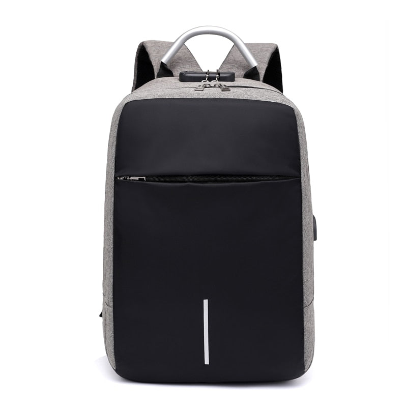Premium unisex anti-theft backpack, water-resistant, with USB charging for secure & convenient daily travel.