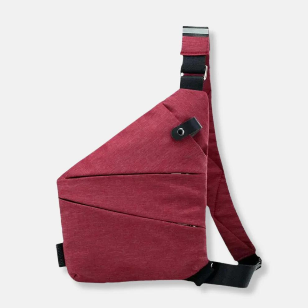 Secure unisex crossbody bag for travel, featuring anti-theft design & organized storage.