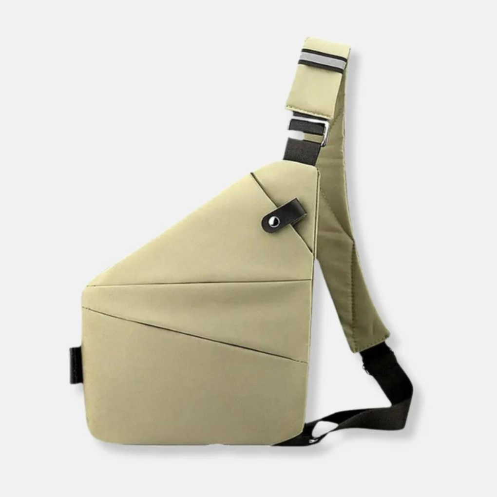 Travel-friendly anti-theft bag with multiple compartments & RFID blocking for essentials.