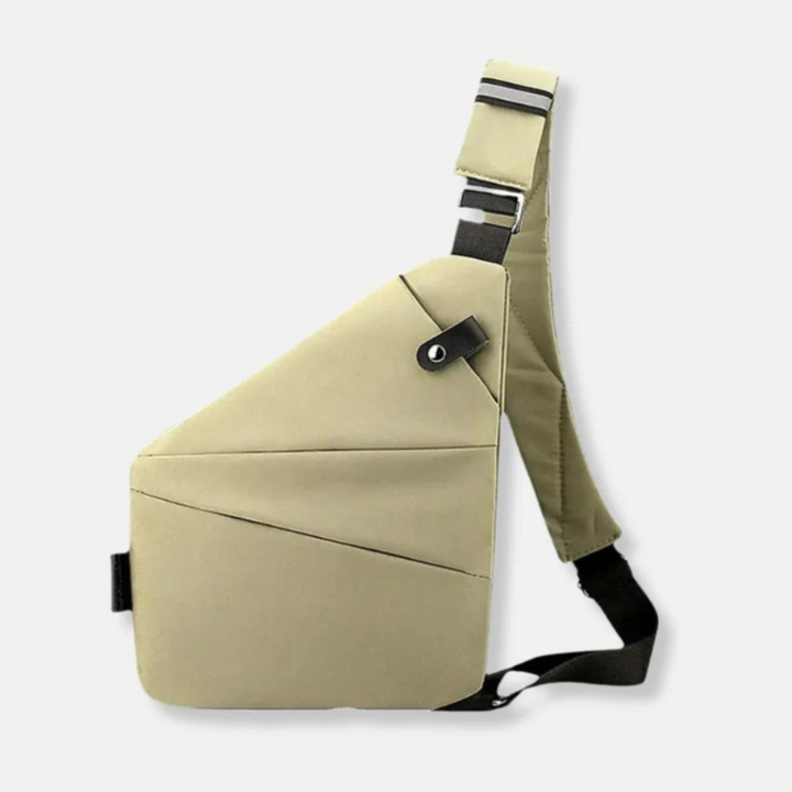 Travel-friendly anti-theft bag with multiple compartments & RFID blocking for essentials.