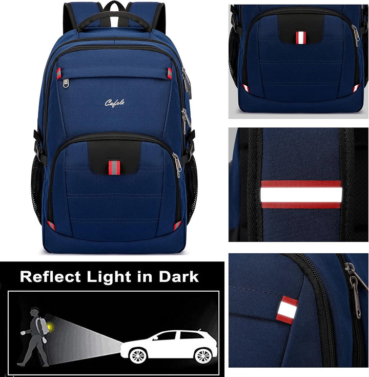 Anti-theft laptop backpack for daily commute, water-resistant, USB charging, perfect for unisex users.