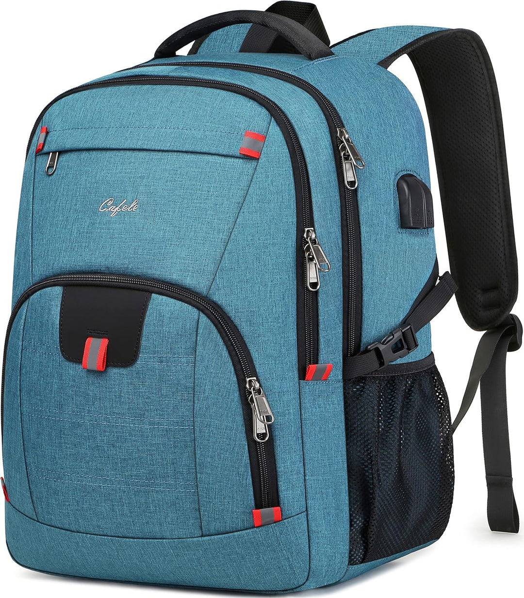 Secure anti-theft laptop backpack, water-resistant, unisex, USB charging, for peace of mind.