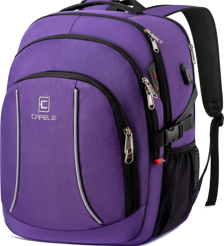Functional anti-theft laptop backpack, water-resistant, USB charging, versatile for any adventure.