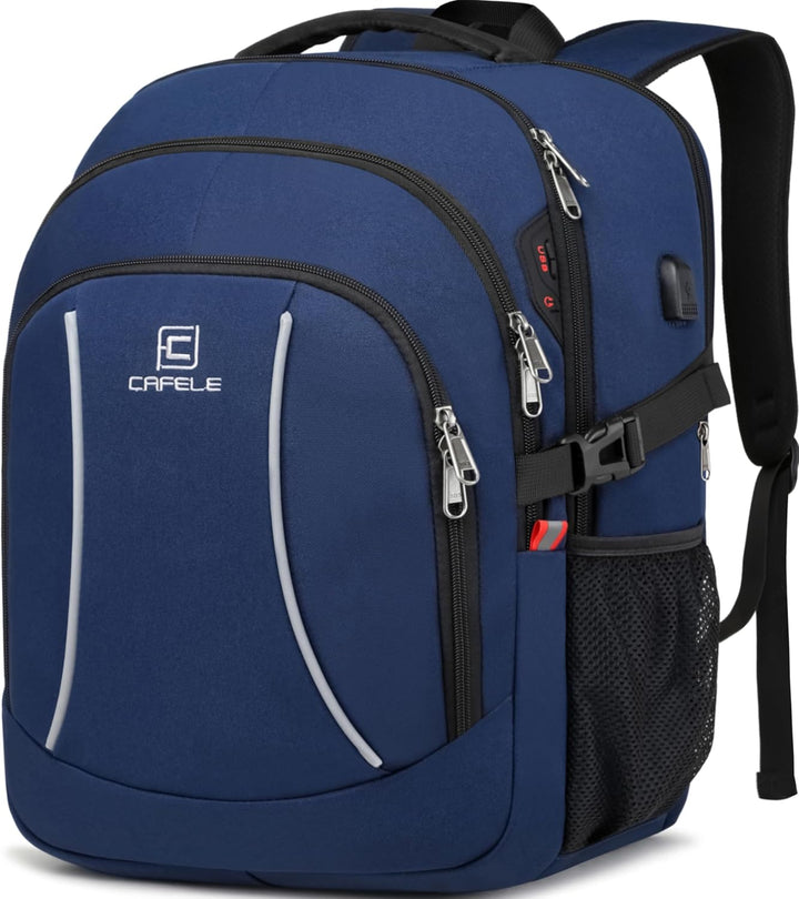 TechPro water-resistant anti-theft laptop backpack, USB port, perfect for tech-savvy users.