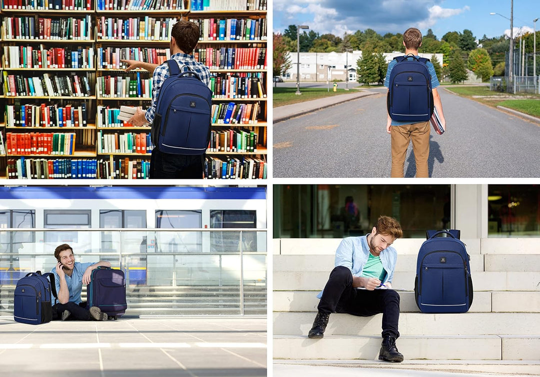 Anti-theft laptop bag, water-resistant, USB port, professional look, suitable for daily use.