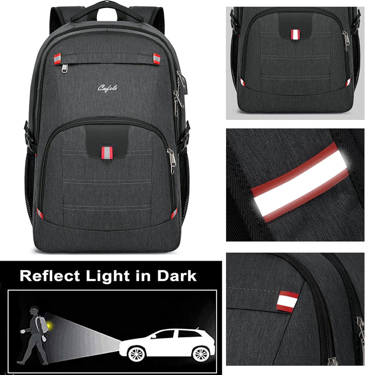 Secure & stylish anti-theft laptop backpack, water-resistant, USB port, for modern professionals.