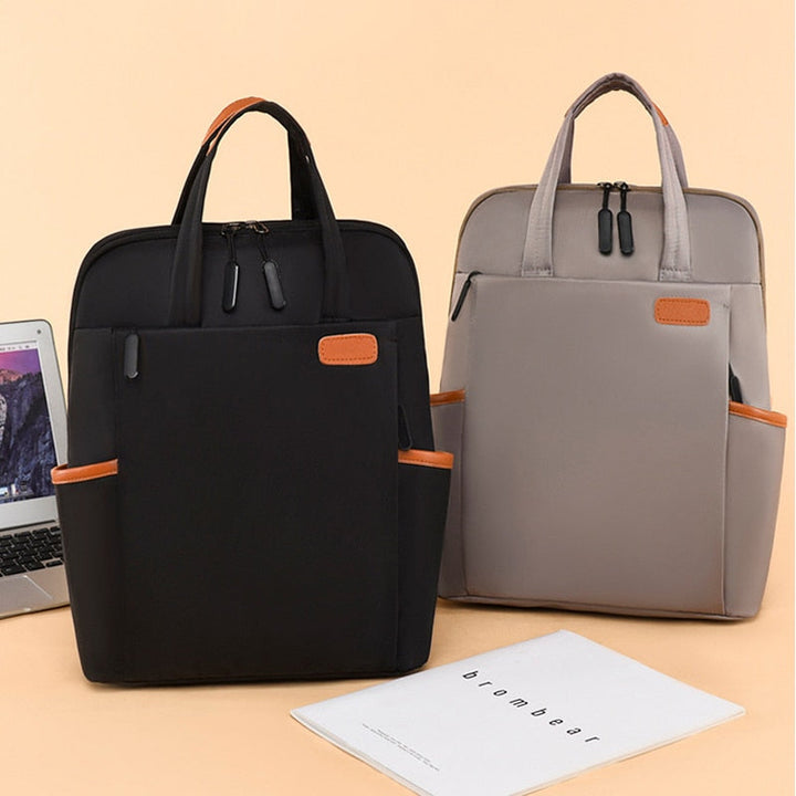 Travel-friendly anti-theft backpack with luggage strap. Water-resistant for secure global adventures.