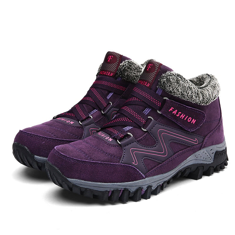 Stylish & functional Aspen unisex winter boots, waterproof, warm, and non-slip for snowy trails.