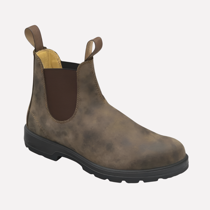 Durable leather Classic Chelsea Boots with flexible elastic gussets & pull tab for effortless slip-on. Stylish ankle boots.