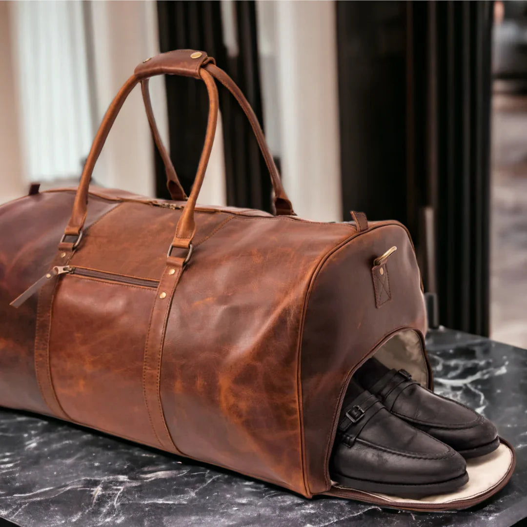 Unisex compact travel wardrobe luggage, durable & lightweight for business trips & vacations.