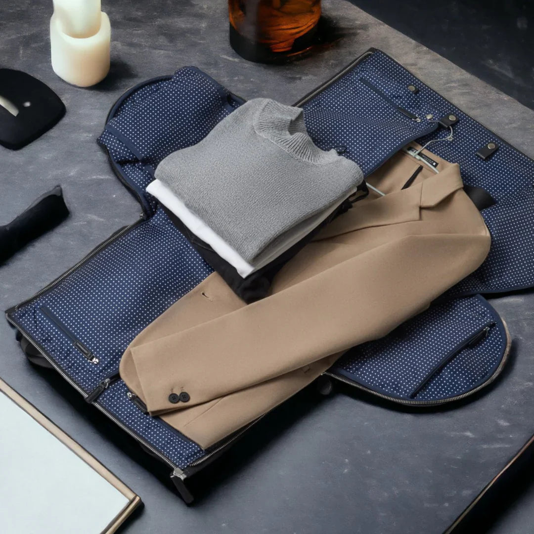 Durable compact travel wardrobe suitcase, designed for frequent travelers & easy organization.