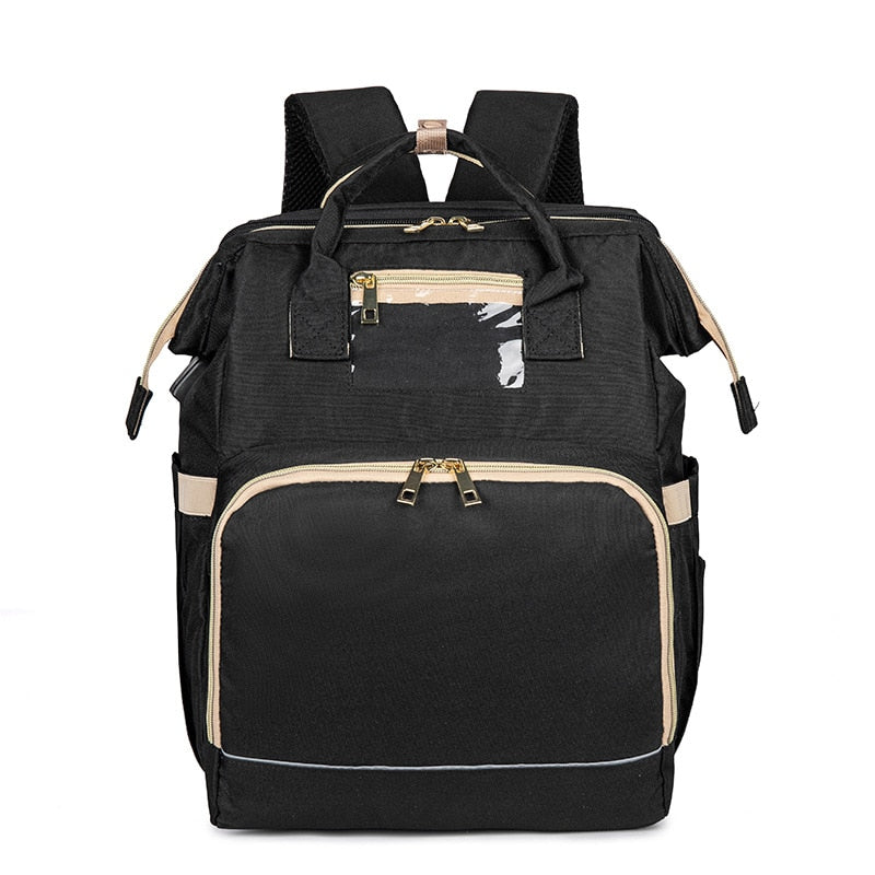 Modern unisex baby backpack with bassinet, ideal as a parent bag for daily outings and extended trips.