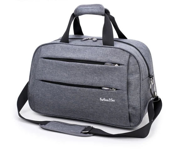 High-quality water-resistant material on unisex convertible carry-on luggage. Built for durable travel.