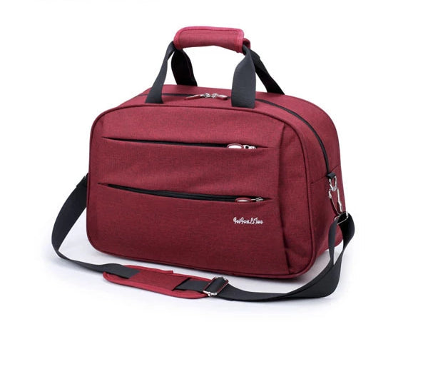 Practical unisex carry-on luggage, transforms from duffel to backpack. Water-resistant for any journey.