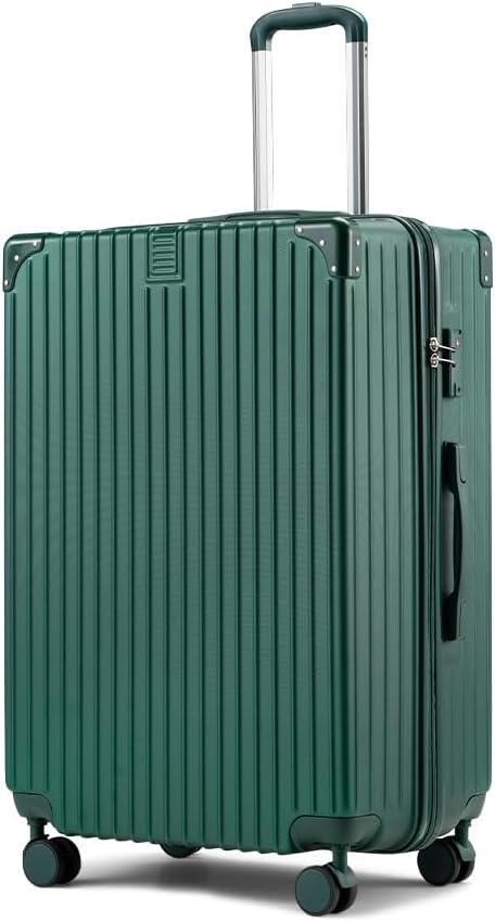 Contemporary ABS hard shell luggage featuring durable spinner wheels & a secure TSA combination lock.
